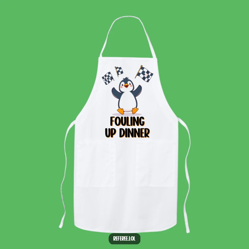 Funny Penguin Penalty Apron - Culinary Comedy Gift for Kitchen Wizards