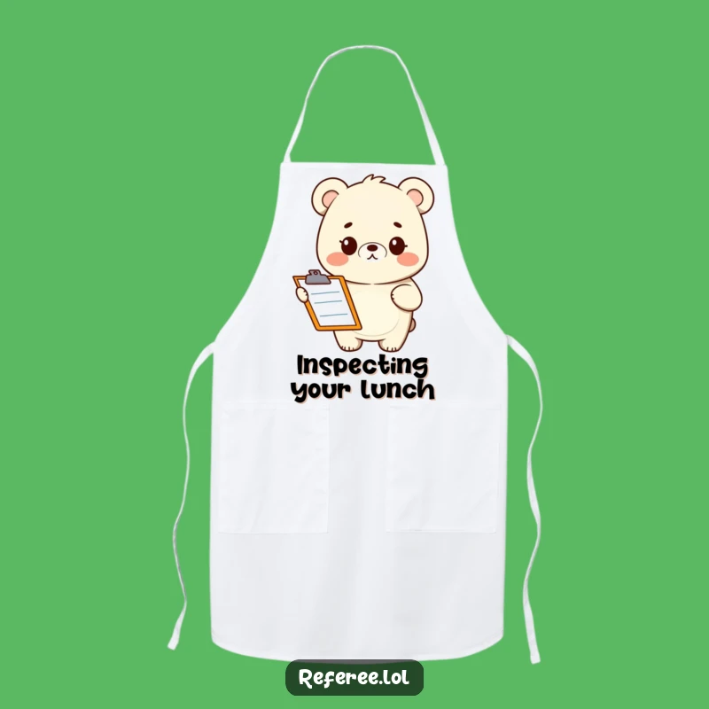 Funny Bear Clipboard Apron: Kitchen Humor, Perfect Gift for Cooking Comedians