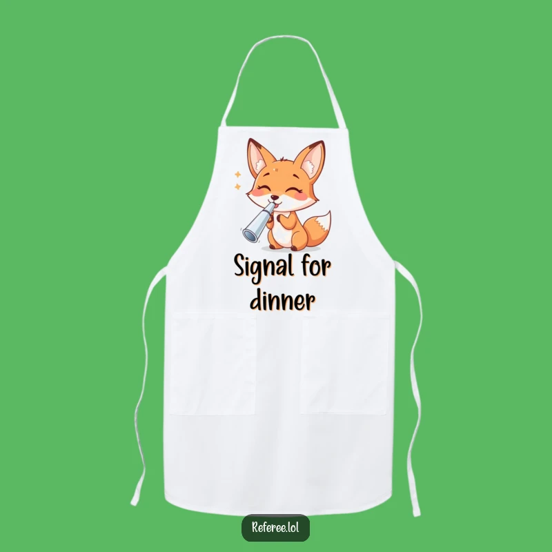 Funny Fox Whistle Apron - Cook with Cheerful Authority!