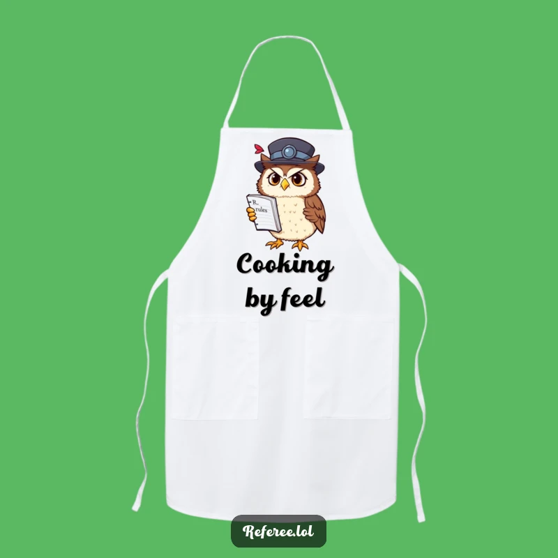 Funny Owl Chef Apron: Bewildered Academic for Kitchen Studies