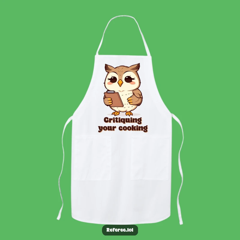 Funny Owl Clipboard Apron - Cook with Wisdom & Whimsy!