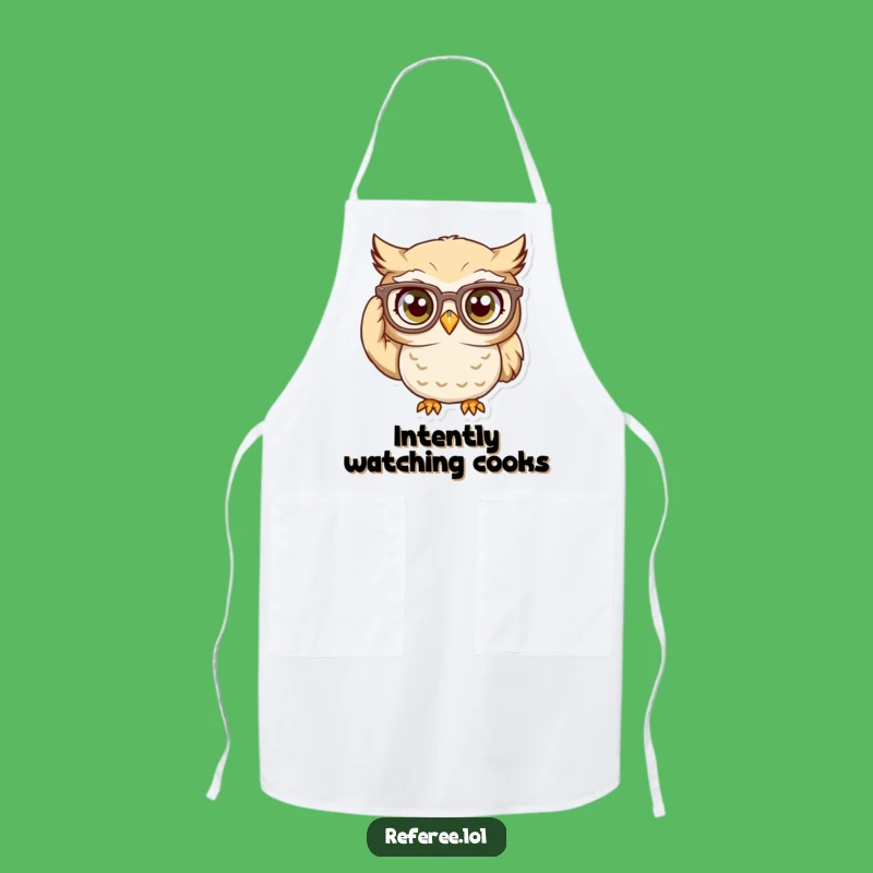 Funny Owl Glasses Apron: Scholarly Kitchen Wear, Hilarious Gift for Chefs
