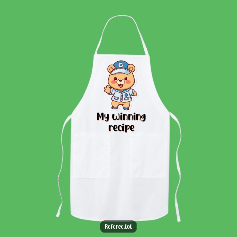Funny Bear Chef Apron: Enthusiastic Kitchen Coach for Meal Prep
