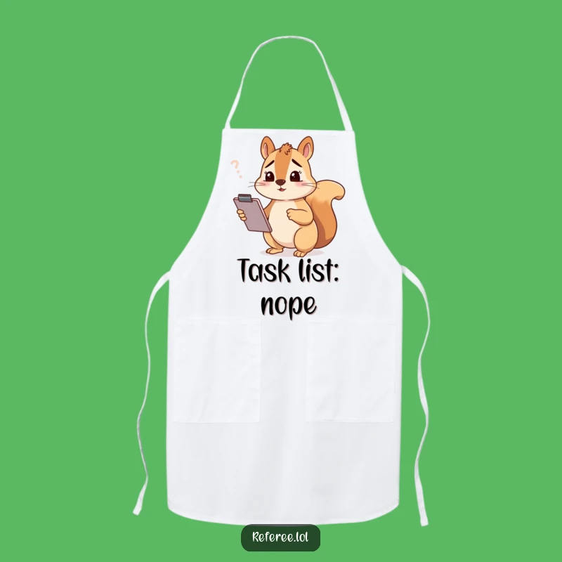 Funny Squirrel Apron: Kitchen Humor Wear, Hilarious Confused Chef Gift
