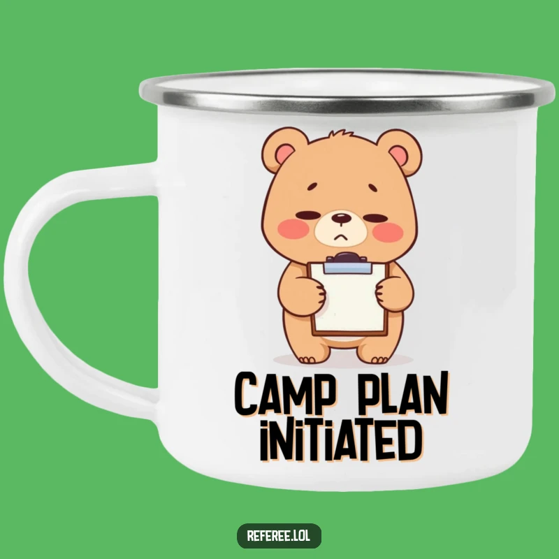 Funny Bear Clipboard Camping Mug - Stern Cute Outdoor Office