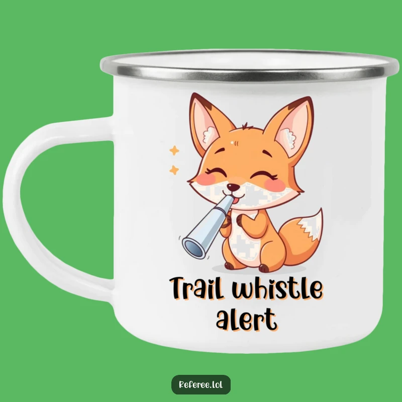 Funny Fox Whistle Camping Mug - Adventure Calls with Cheerful Sound!