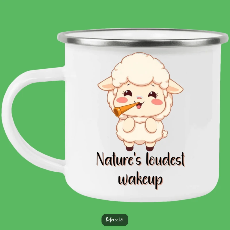 Funny Sheep Whistle Camping Mug: Joyful Brews for Outdoor Adventures