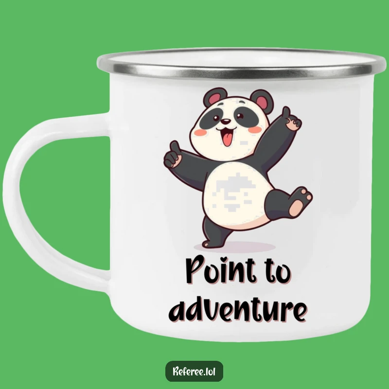 Funny Panda Stomp Camping Mug - Enthusiastic Outdoors, Emphatic Brew, Humorous Gift