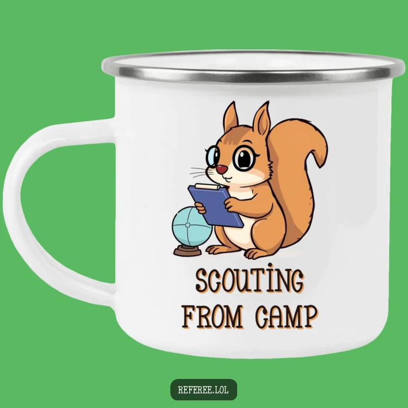 Funny Squirrel Camping Mug: Determined Coach for Outdoor Adventures