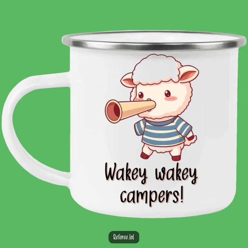 Funny Sheep Whistle Camping Mug: Adventure with a Hilarious Companion!