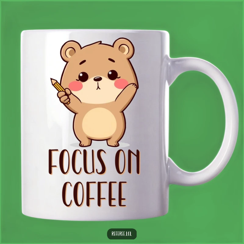 Funny Determined Bear Pencil Mug: A Motivating Gift for Achievers!