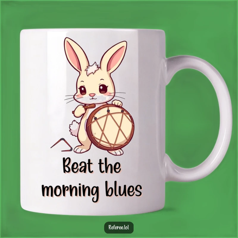 Funny Drummer Bunny Mug: A Hilarious Gift for Music Lovers and Animal Enthusiasts