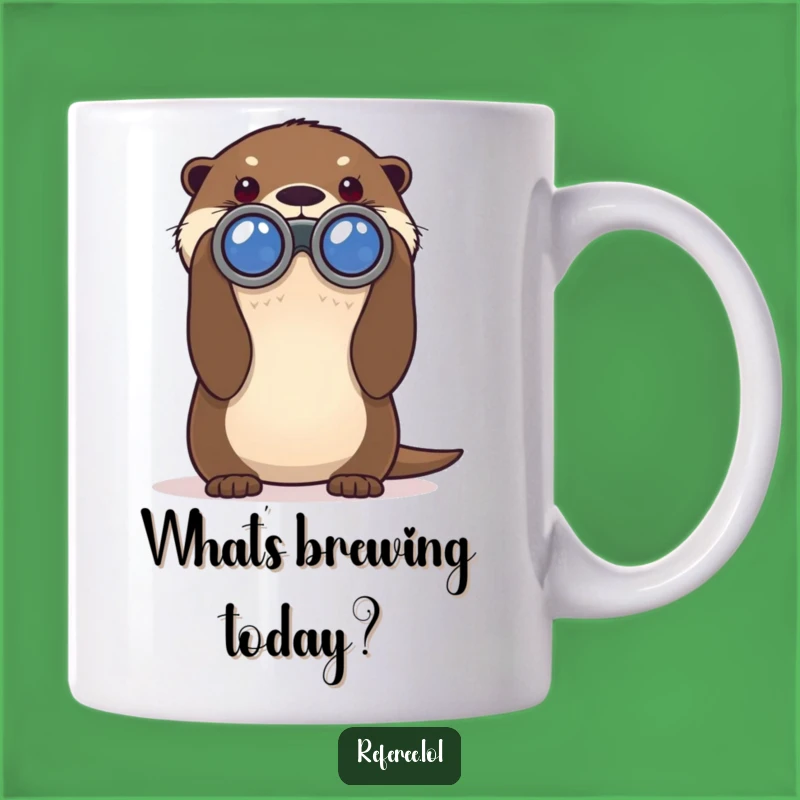 Funny Otter Binoculars Mug - Hilarious Explorer Gift for Peekers