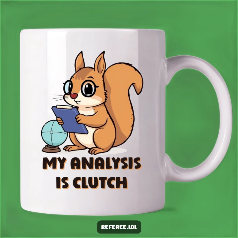 Funny Squirrel Coach Mug Gift: Determined Game Strategist Watching Intense Sports