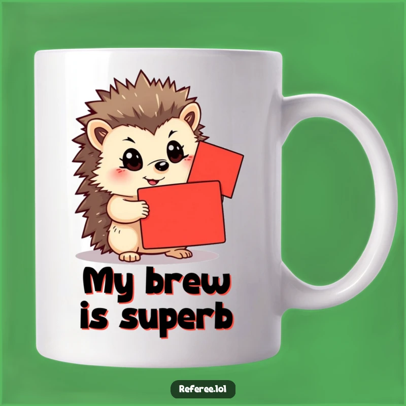 Funny Determined Hedgehog Card Mug - Motivational Animal Humor Gift for Go-Getters