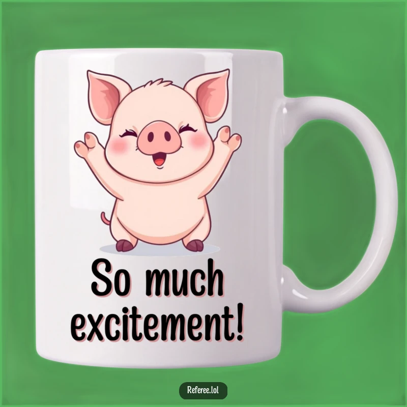 Funny Giggling Piglet Mug: Happy Signals for a Joyful Day!