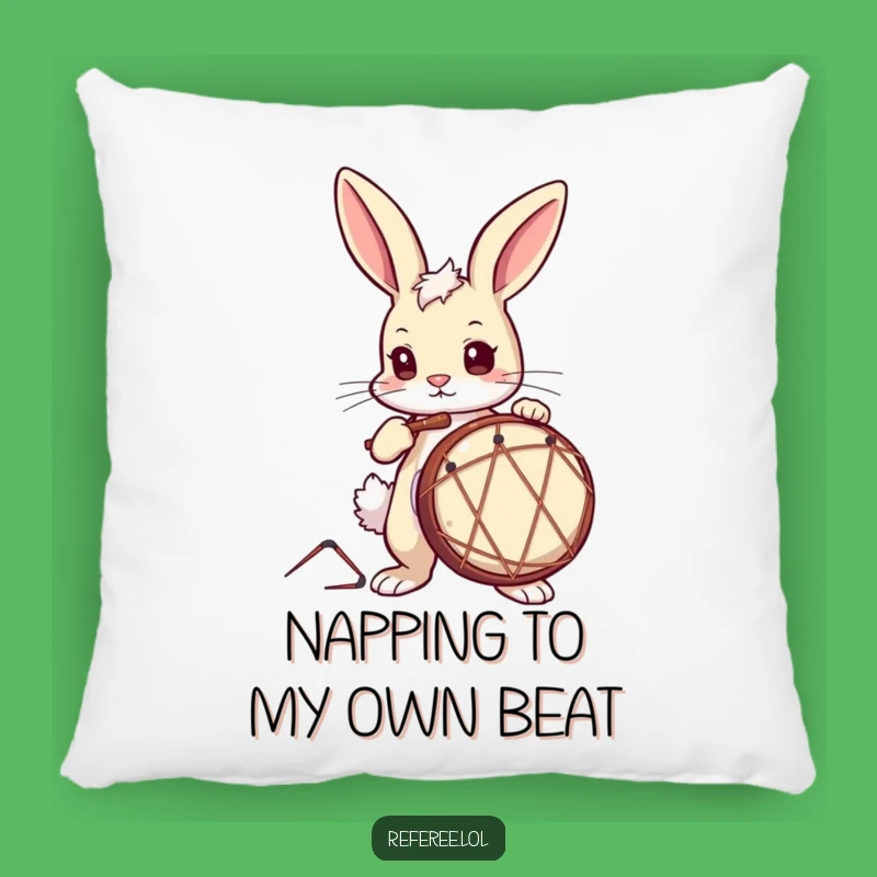 Cozy Funny Drummer Bunny Pillow: Add a Hilarious Musical Touch to Your Comfort