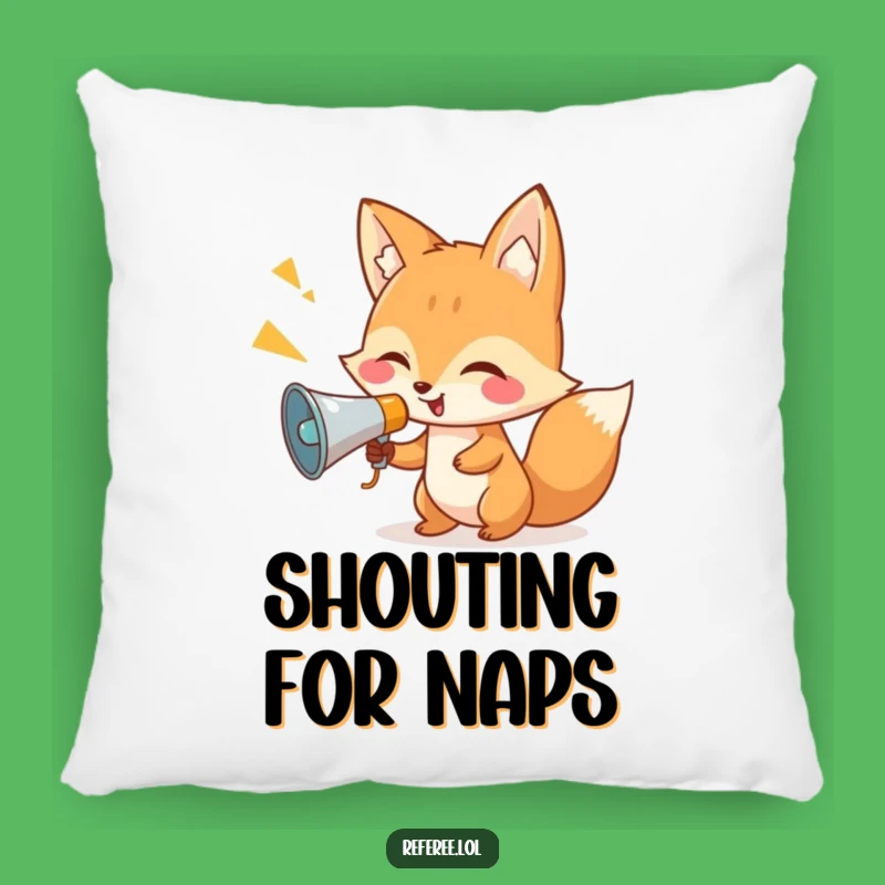 Funny Fox Megaphone Pillow: Cuddle Up with Hilarious Commands and Comfort