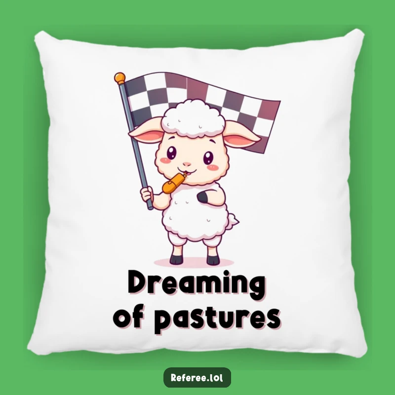 Funny Kawaii Sheep Referee Pillow - Cute Accent Pillow Gift