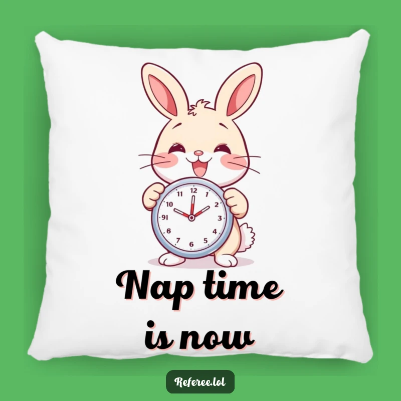 Funny Soft Bunny Stopwatch Pillow - Cozy Accent Humor Gift