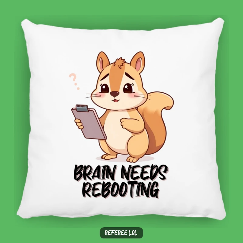 Funny Squirrel Pillow: Comfy Office Humor Decor, Hilarious Confused Gift Accent