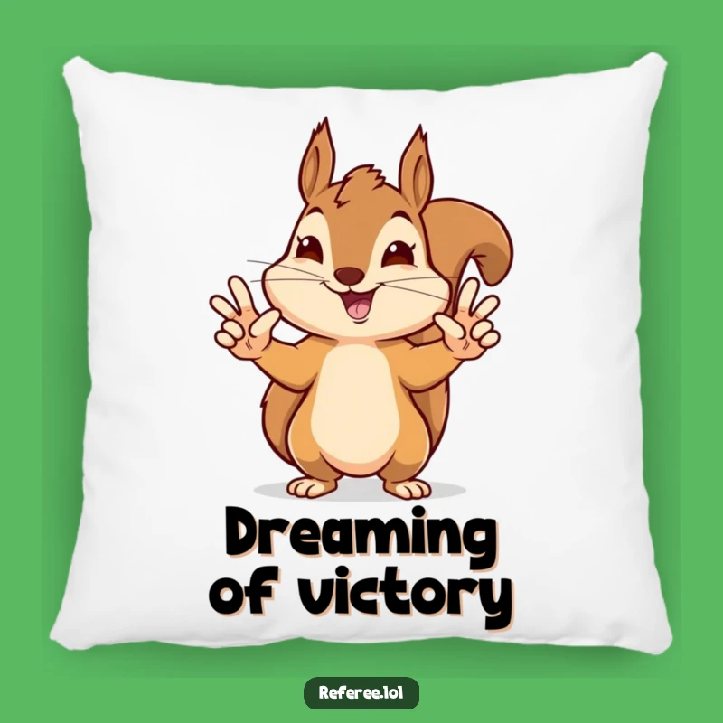 Funny Squirrel Touchdown Pillow - Cozy Comfort, Precise Signals, Perfect Sports Gift