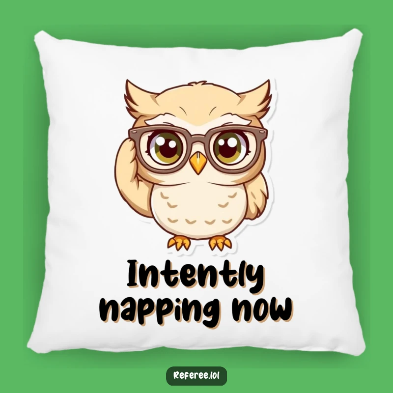 Funny Owl Glasses Pillow: Cozy Study Buddy, Perfect Funny Gift