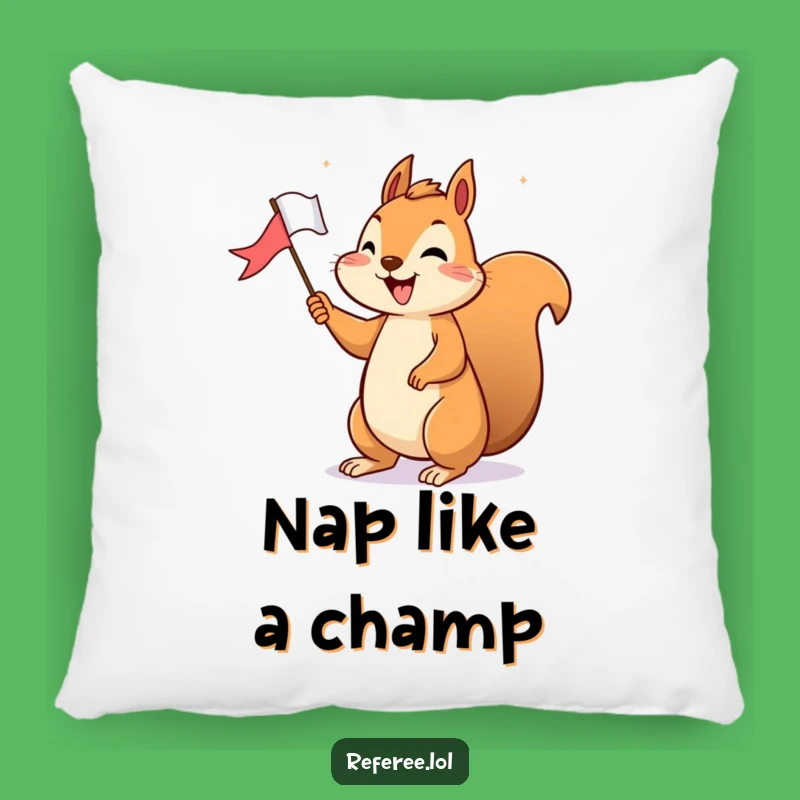 Funny Squirrel Victory Pillow: Cozy Up with Cheerful Comfort!