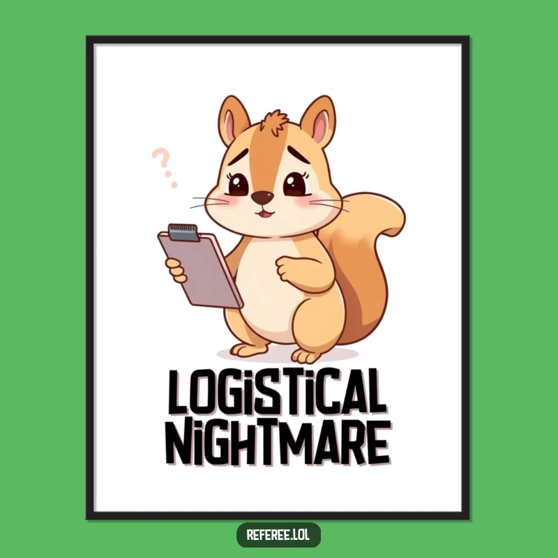 Funny Squirrel Digital Art: Instant Office Humor Download, Confused Critter Wall Art Gift