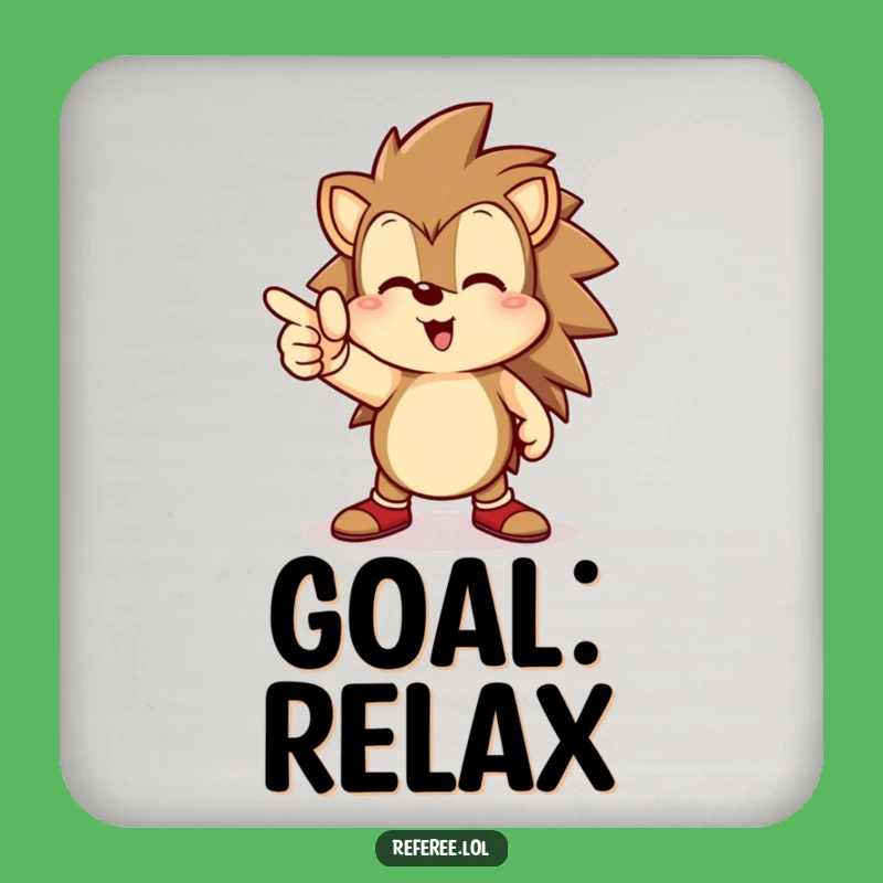 Funny Hedgehog Goal Line Coasters - Direct Your Drinks with Humor!