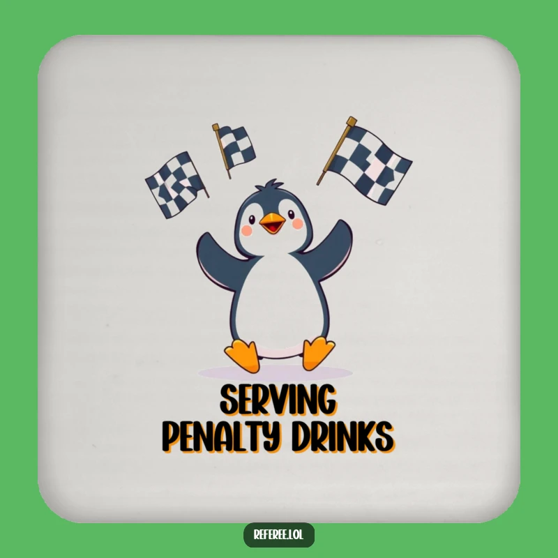 Funny Penguin Penalty Coaster Set - Protect Surfaces with Humorous Charm Gift
