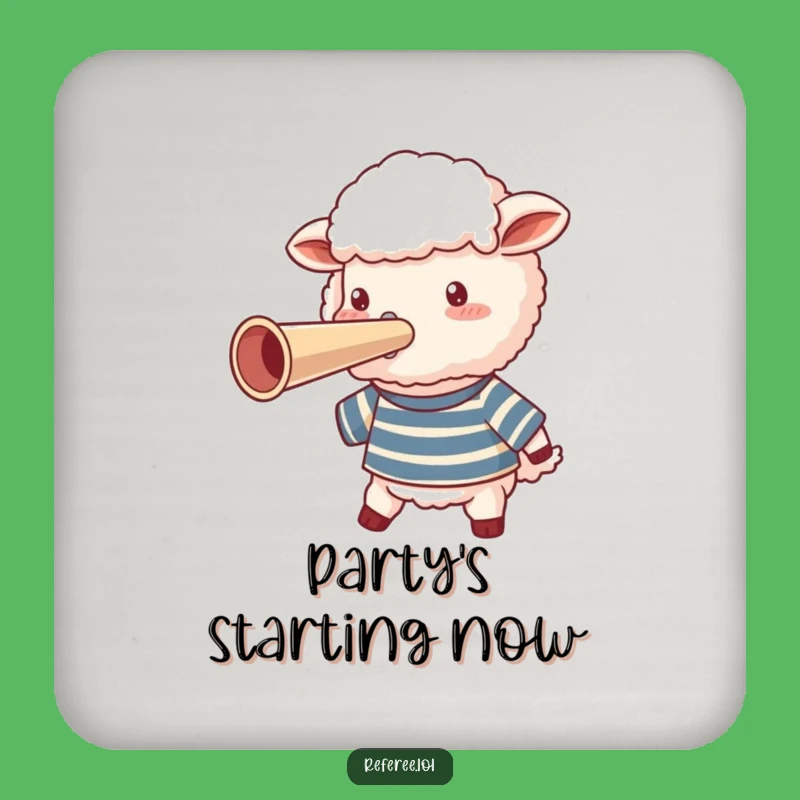 Funny Sheep Whistle Coaster: Protect Surfaces with Sheepish Charm!