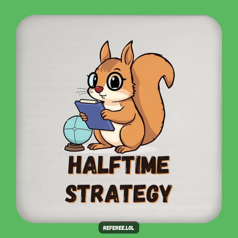 Funny Squirrel Coaster: Protect Surfaces with Game Day Strategy