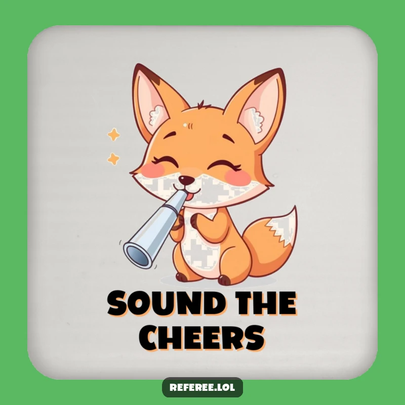 Funny Fox Whistle Coasters - Protect Tables with Cheerful Sound!