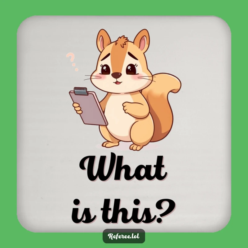 Funny Squirrel Drink Coaster: Protect Surfaces with Office Humor, Confused Gift