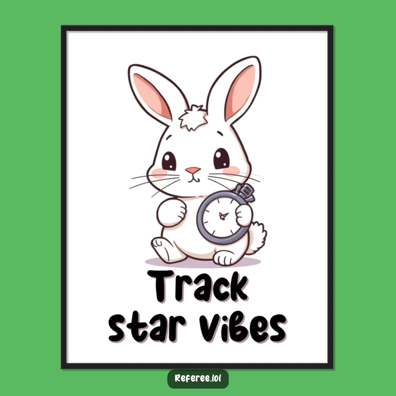 Funny Bunny Stopwatch Poster - Hilarious Wall Art for Punctual People!