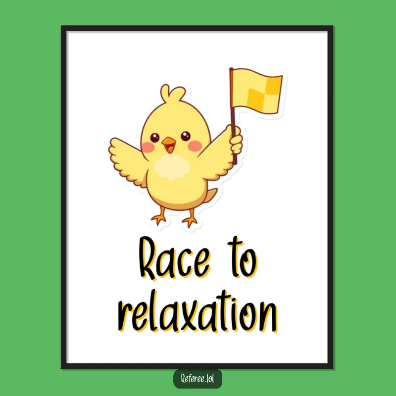 Funny Bird Flag Poster: Vibrant Art for a Winner's Space