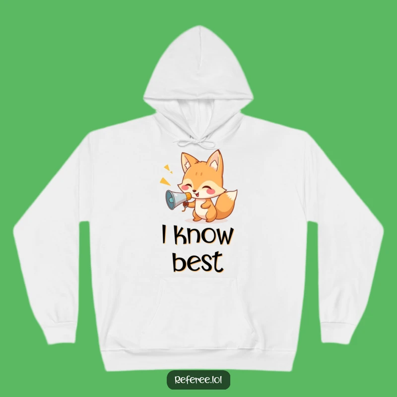 Cozy Funny Fox Megaphone Hoodie: Stay Warm with Hilarious Commands and Comfort