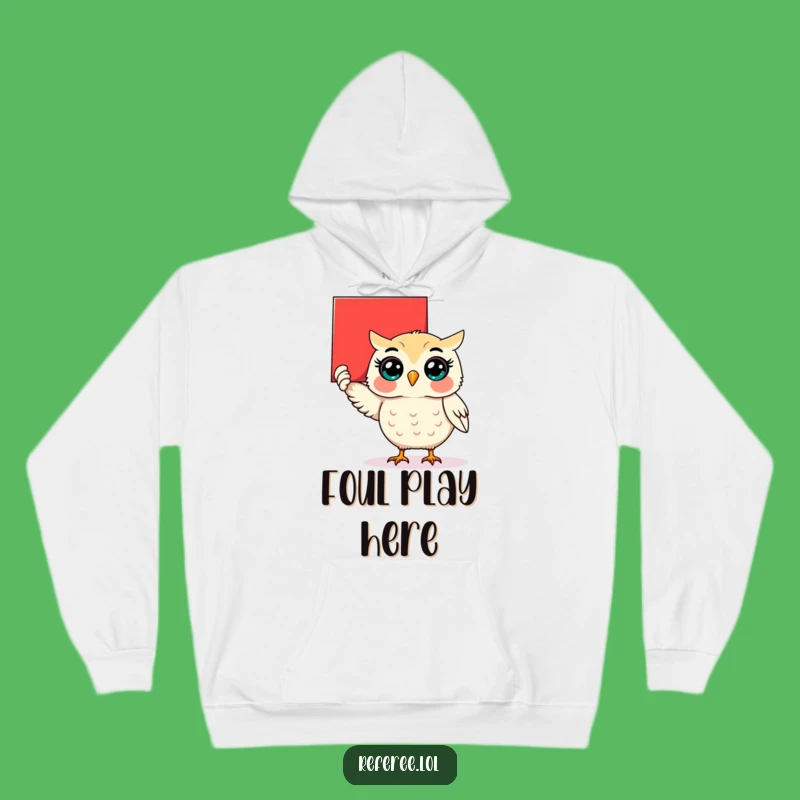 Cozy Funny Owl Red Card Hoodie: Stay Warm and Judgmental!