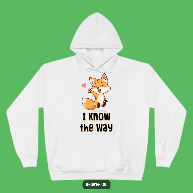 Funny Bouncing Fox Goal Pointing Hoodie - Warm and Hilarious Gift for Game Day!