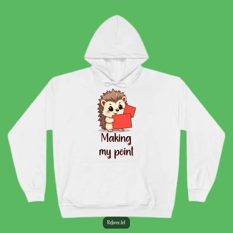 Funny Determined Hedgehog Card Hoodie - Cozy Motivation and Perfect Gift