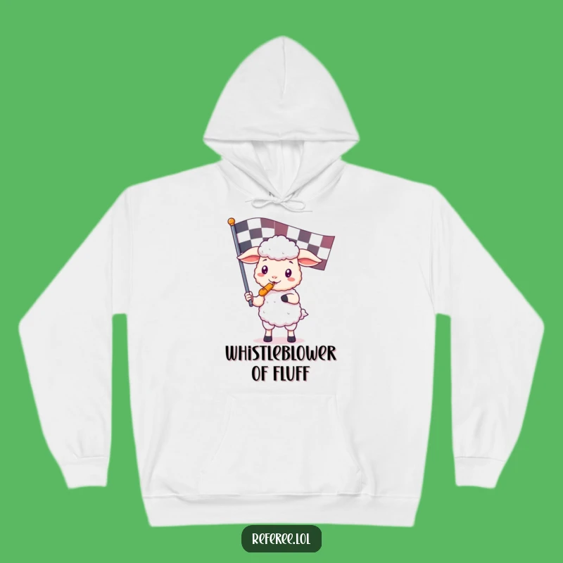 Funny Kawaii Sheep Referee Hoodie - Cozy Game Day Apparel Gift