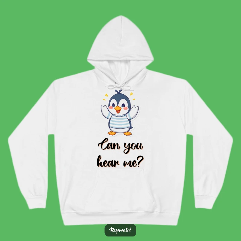 Funny Penguin Hand Signals Hoodie - Cozy Communication Humor