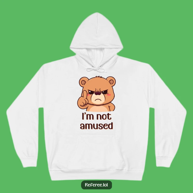 Funny Grumpy Bear Hoodie - Cozy Wear for Stern Bear Lovers