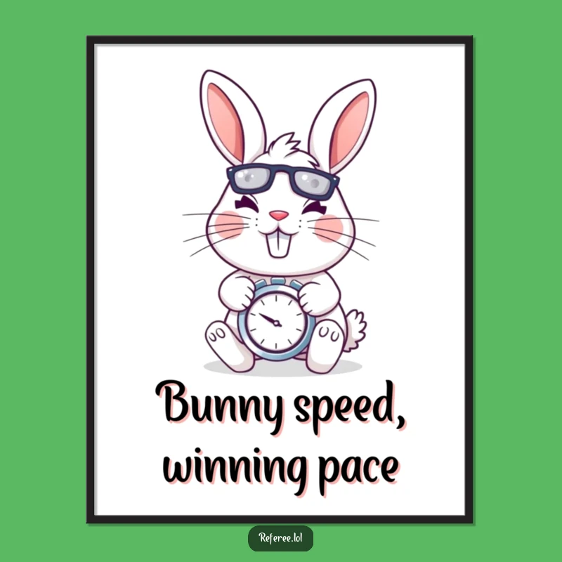 Free Printable Wall Art: Energetic Rabbit - Humorous Downloadable Art for Motivated Spaces