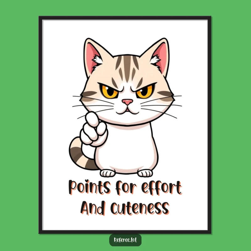 Free Printable Cat Point Wall Art: Hilarious Downloadable Decor for Determined Decorators!