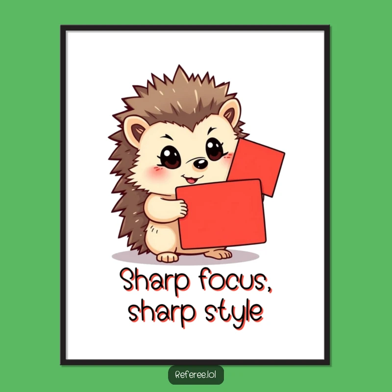Free Printable Wall Art: Determined Hedgehog - Bold Downloadable Decor