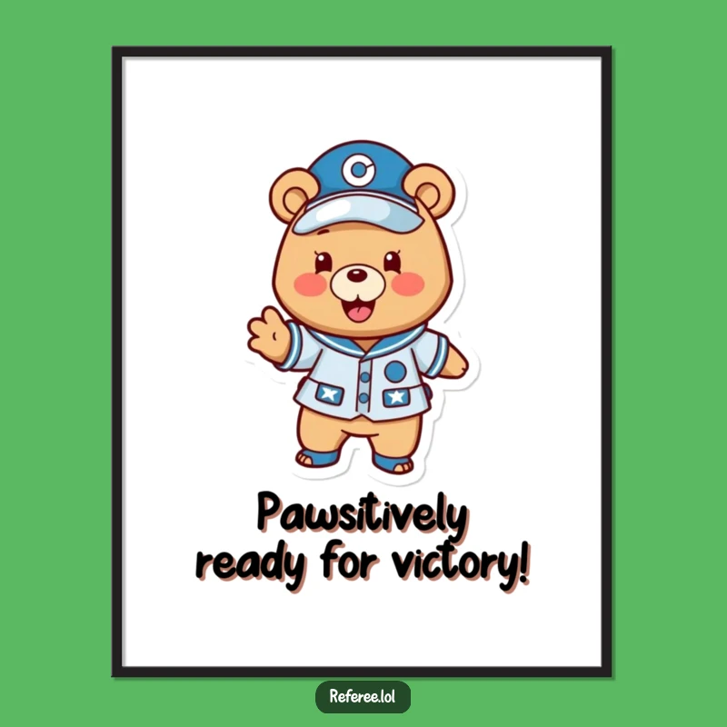 Free Printable Wall Art: Funny Bear Coach's Playbook - Downloadable Sports Humor Decor