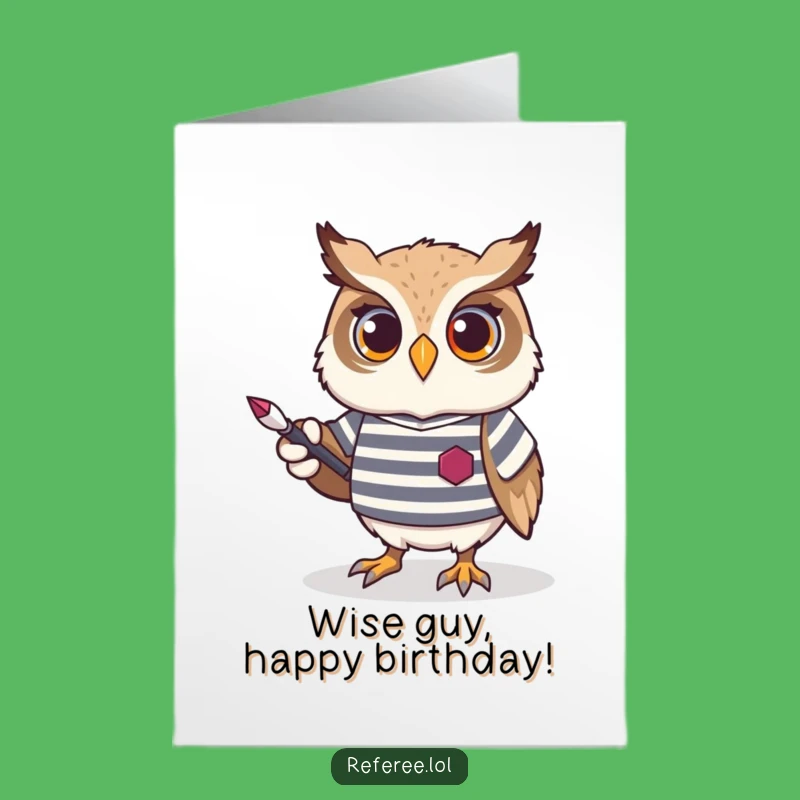 Free Printable Birthday Card: Funny Owl Pointer Design for a Wise, Hilarious Celebration