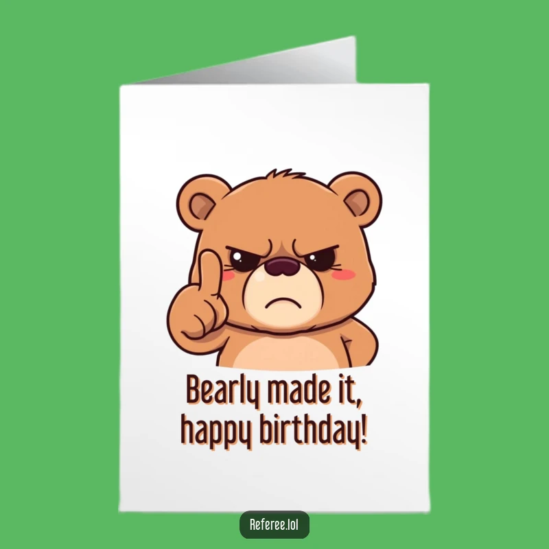 Free Printable Birthday Card: Grumpy Bear 'You're Old' for a Funny Downloadable Gift